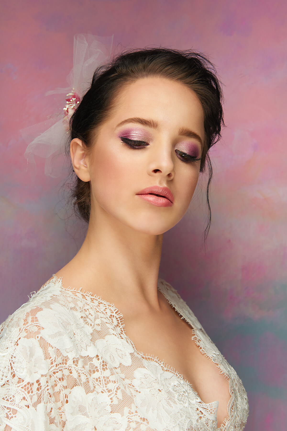Purple Bridal Look - tutorial ślubny