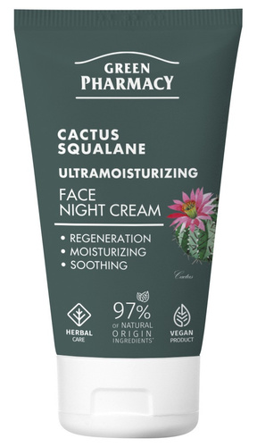 Green Pharmacy Kaktus & Skwalan - Ultranawilżający Krem na Noc 50 ml