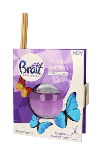 Brait Air Freshener Patyczki odświeżające + Płyn Moon Garden(4 szt.+40ml)