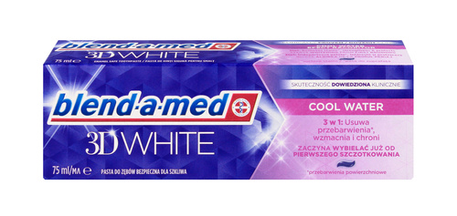 BLEND-A-MED 3D White Cool Water Pasta wybielająca do zębów 75 ml