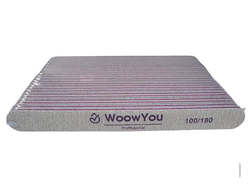 Woow You pilnik do paznokci 100/180 Prosty 25szt
