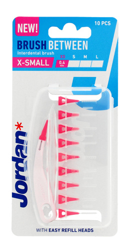 JORDAN Czyściki do przestrzeni międzyzębowych - XS (x-small) 0.4mm -10szt