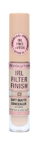 Makeup Revolution IRL Filter Finish Korektor w płynie C3 6g
