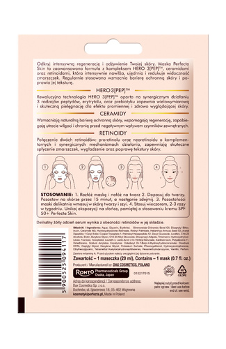 PERFECTA Skin Odmładzająca Maska-Serum Przeciwzmarszczkowa 20 ml