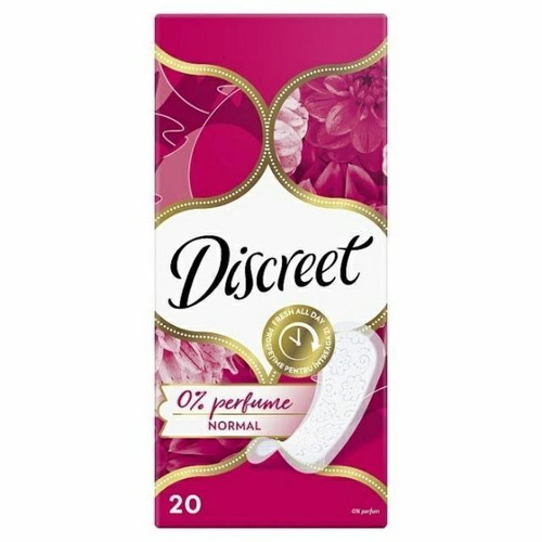 DISCREET 0% Perfume Wkładki higieniczne bezzapachowe - Normal 1op.-20 sztuk