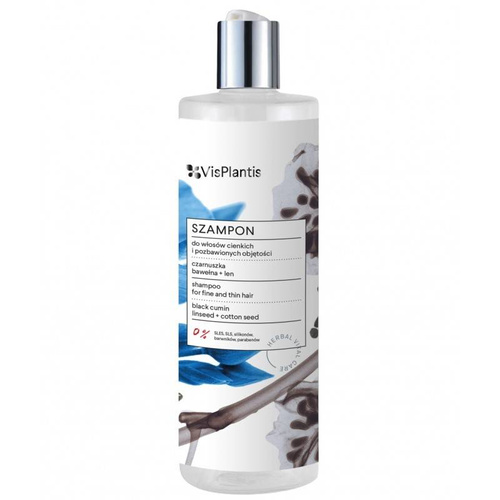 Vis Plantis Herbal Vital Care Szampon do włosów cienkich i bez objętości (czarnuszka-bawełna-len)  400ml