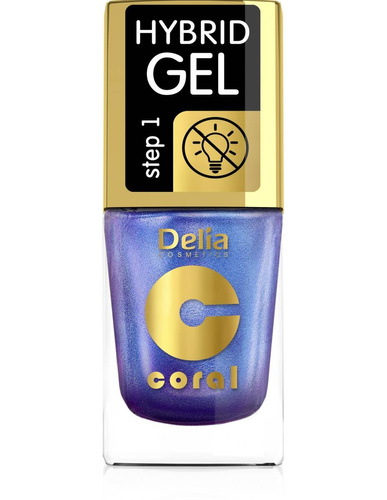 DELIA COSMETICS Coral Hybrid Gel Lakier hybrydowy do paznokci nr 109 - multirefleks (bez lampy) 11ml
