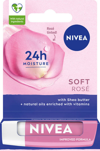 NIVEA Nawilżająca Pomadka ochronna do ust Soft Rose 4.8g