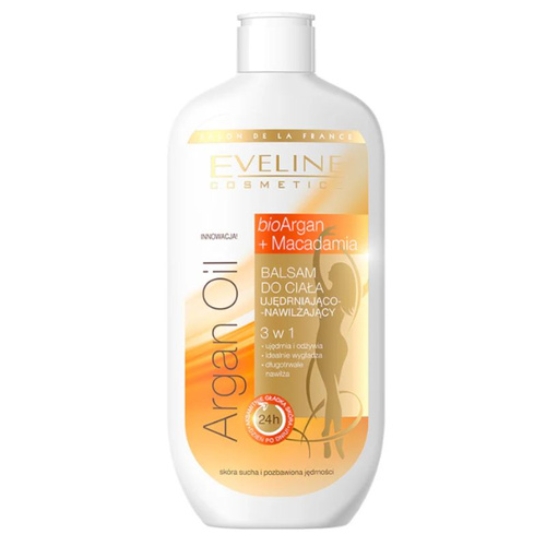 Eveline Salon De La France Balsam do ciała ujędrniająco-nawilżający 3w1  Argan Oil & Macadamia 350ml