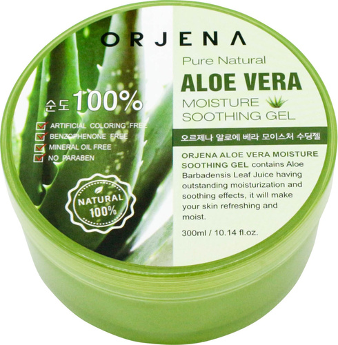 ORJENA Żel aloesowy 100% Aloe Vera 300 ml - Nawilżający i Łagodzący