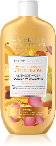 Eveline Botanic Expert Ultraodżywczy Olejek w balsamie do ciała 5 olejków  350ml