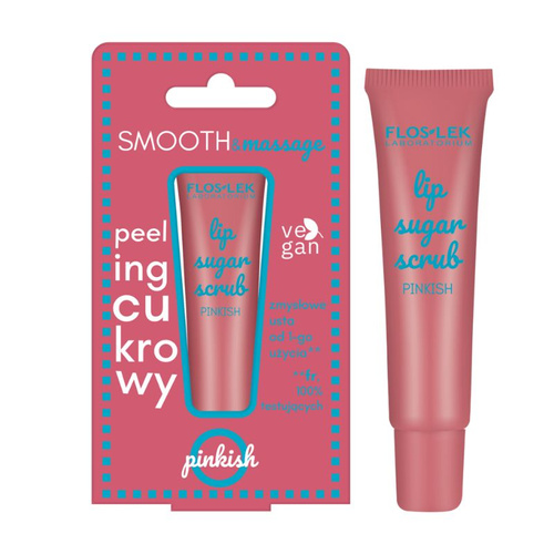 FLOSLEK Peeling cukrowy do ust Pinkish 14 g - Naturalny Peeling do Ust
