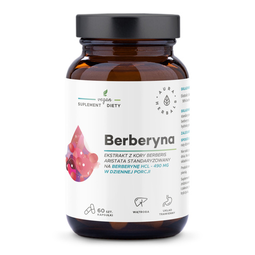 AURA HERBALS Berberyna 490 mg - Kapsułki 60 szt. Berberis aristata