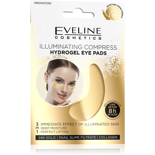 Eveline Hydrogel Eye Pads Hydrożelowe Płatki pod oczy - rozświetlający kompres -2szt