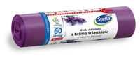 STELLA Worki na śmieci z taśmą ściągającą - zapach LAWENDY 60L-10szt.
