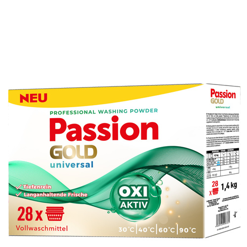 PASSION GOLD Proszek do prania Uniwersalny 1.4 kg - Profesjonalna Formuła