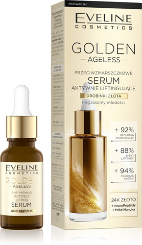 EVELINE Golden Ageless Przeciwzmarszczkowe Serum Liftingujące z Złotem 18 ml