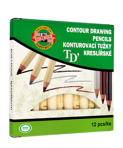 Kredka czeska do makijażu oczu - grafitowa -12szt