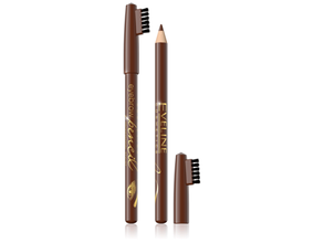 Eveline Eyebrow Pencil Kredka do brwi zagęszczająca ze szczoteczką brązowa