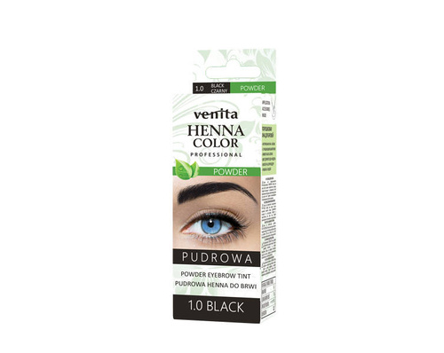 VENITA Henna Color Pudrowa Henna do brwi - 1.0 Black (Czarna)