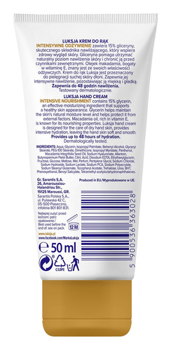 LUKSJA Krem do rąk Intensywne odżywienie 50 ml
