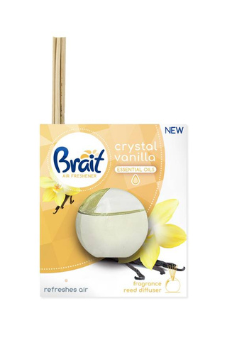 Brait Air Freshener Patyczki odświeżające + Płyn Crystal Vanilla(4 szt.+40ml)