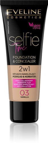 Eveline Selfie Time Podkład 2w1 kryjąco-nawilżający nr 03 Vanilla 30ml