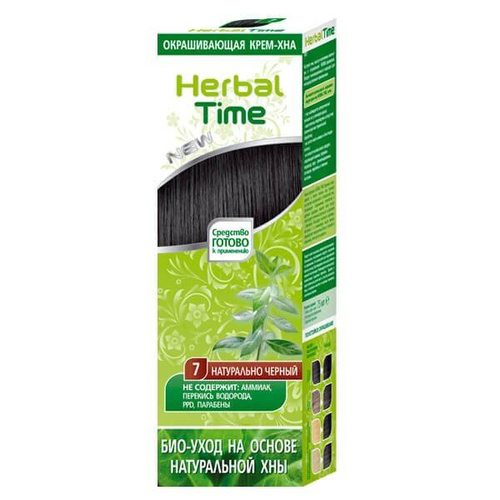Herbal Time Henna do włosów naturalna 7 Naturalny Czarny