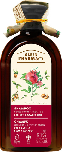 Green Pharmacy Szampon Granat & Olej Arganowy do Włosów Suchych i Zniszczonych 350 ml
