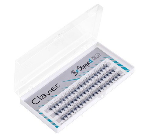 Clavier BeShaped 9 mm jedwabne kępki rzęs 10D skręt B