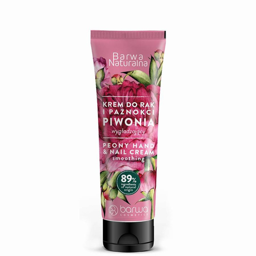 BARWA Naturalna Krem do rąk i paznokci wygładzający - Piwonia 100ml