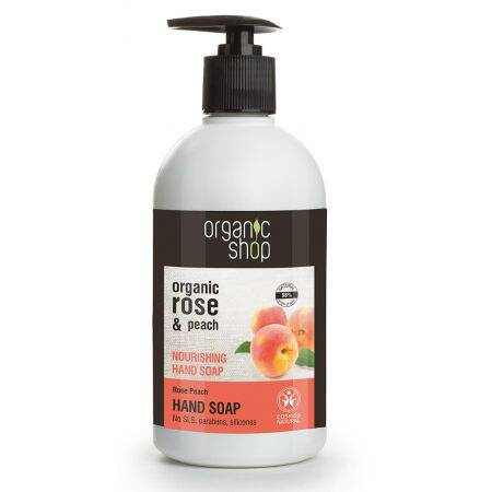 Organic Rose & Peach Nourishing Hand Soap odżywcze mydło do rąk