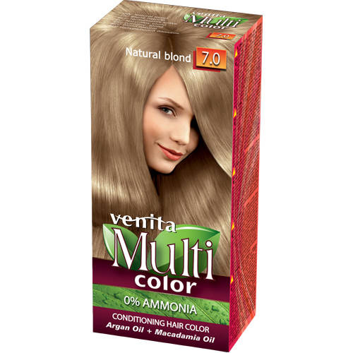VENITA Farba do włosów bez amoniaku Multi Color - 7.0 Natural Blond