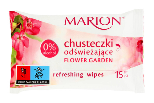Marion Chusteczki odświeżające Flower Garden o zapachu kwiatowym 1op-15szt