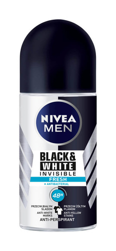 Nivea Dezodorant Antyperspirant INVISIBLE FRESH roll-on męski  50ml