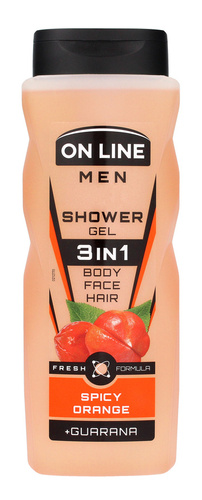 On Line Men Żel pod prysznic 3in1 Spicy Orange dla mężczyzn 410ml