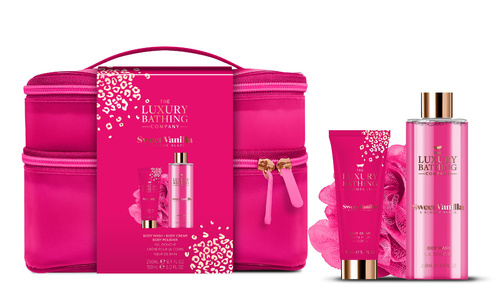 The Luxury Bathing Company Zestaw prezentowy Sweet Vanilla Almond Glaze - kosmetyczka 1op.