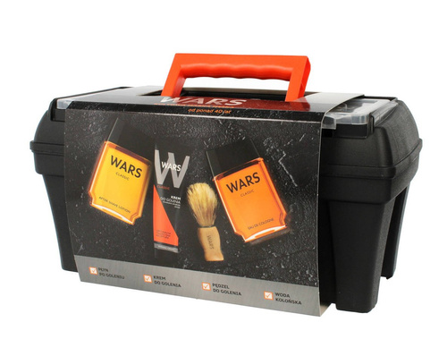 Wars Zestaw prezentowy - Skrzynka  Classic (woda po/gol 90ml+krem do gol.65g+woda kolońska 90ml+pędzel)