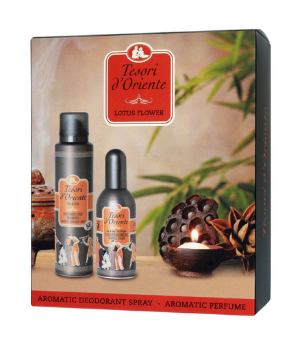 TESORI d`Oriente Zestaw prezentowy Lotus Flower (Woda perfumowana 100 ml+Dezodorant w sprayu 150 ml)