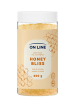 ON LINE Sól do kąpieli Honey Bliss 800 g - relaksująca sól do kąpieli z miodem