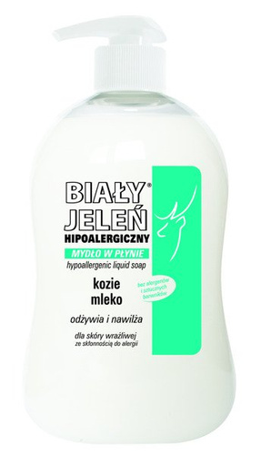 Biały Jeleń Mydło hipoalergiczne w płynie Kozie mleko 500ml