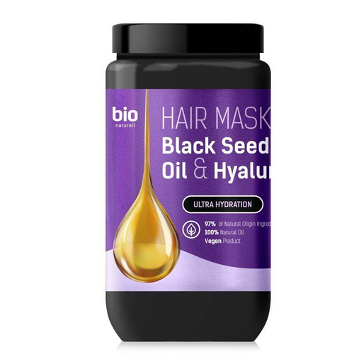 BIO NATURELL Black Seed Oil Hyaluronic Acid Maska do włosów 946 ml