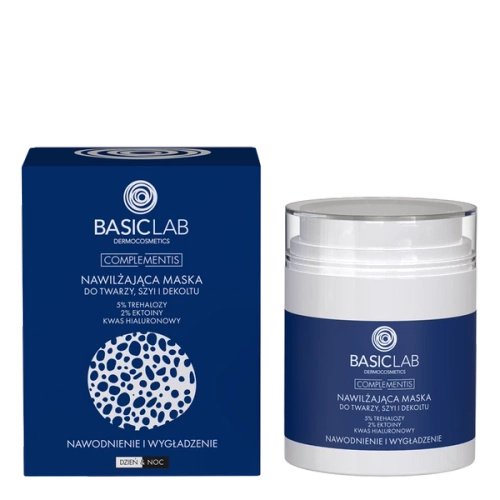 Basiclab nawilżająca maska do twarzy, szyi i dekoltu 50ml