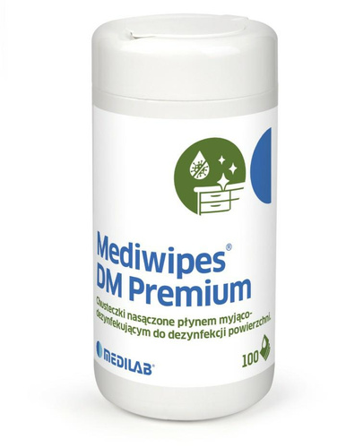 MediLab Mediwipes DM Premium - Chusteczki Dezynfekujące 100 szt. w Tubie