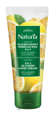 Joanna Naturia Glicerynowy Krem do rąk 3w1 z wyciągiem z cytryny  100g