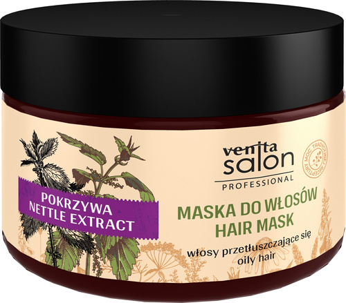 VENITA Maska do Włosów Przetłuszczających się z Pokrzywą 500 ml
