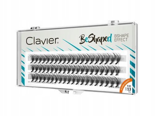 Clavier BeShaped 13 mm jedwabne kępki rzęs 10D skręt B
