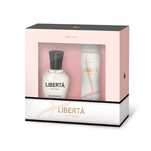 JEAN MARC Zestaw prezentowy damski Liberta (Woda perfumowana 100ml + Dezodorant w sprayu 150ml)