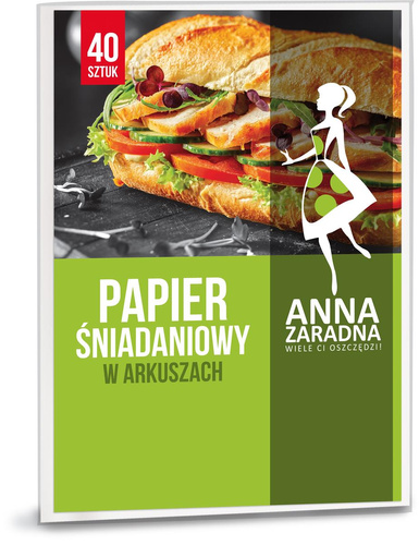 ANNA ZARADNA Papier śniadaniowy w arkuszach-40szt