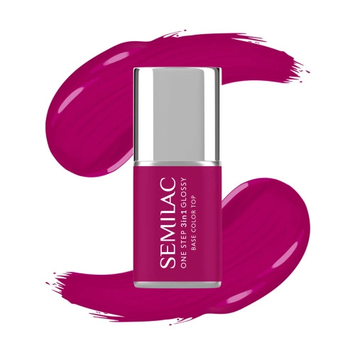 Semilac One Step Glossy Lakier S595 Bright Purple 7ml